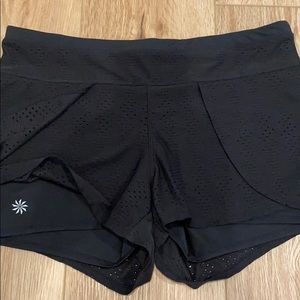 Athleta mesh black running shorts
